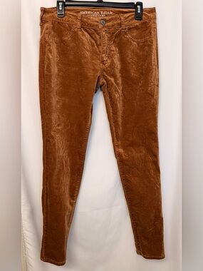 American Eagle Velvet Super Stretch Skinny Jegging Size 10 - Camel Brown